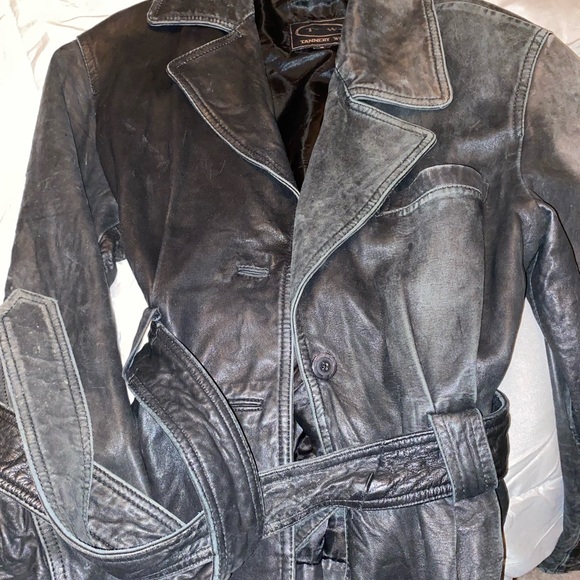 Vintage Tannery West belted leather Jacket - Picture 4 of 4